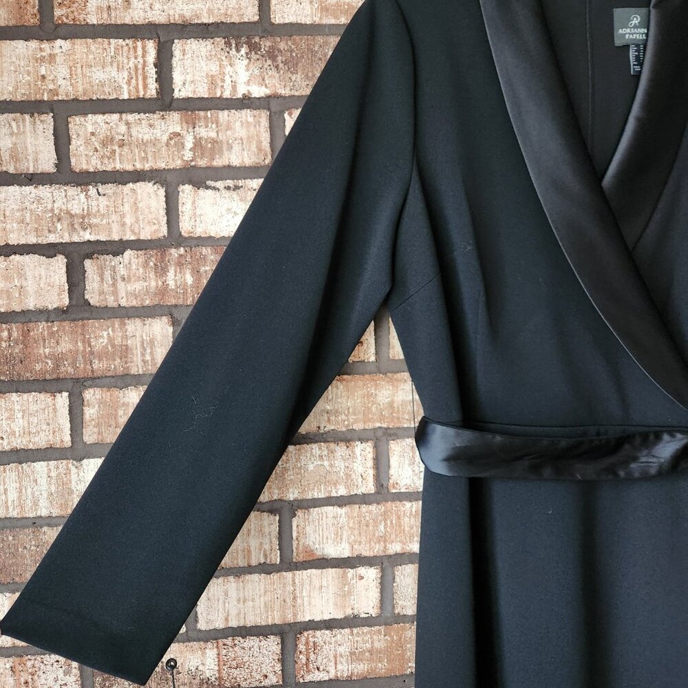Adrianna Papell Black Tuxedo Dress Size 14 NWT - Picture 3 of 11